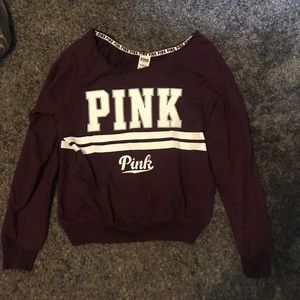 PINK crew neck sweater (dark purple)
